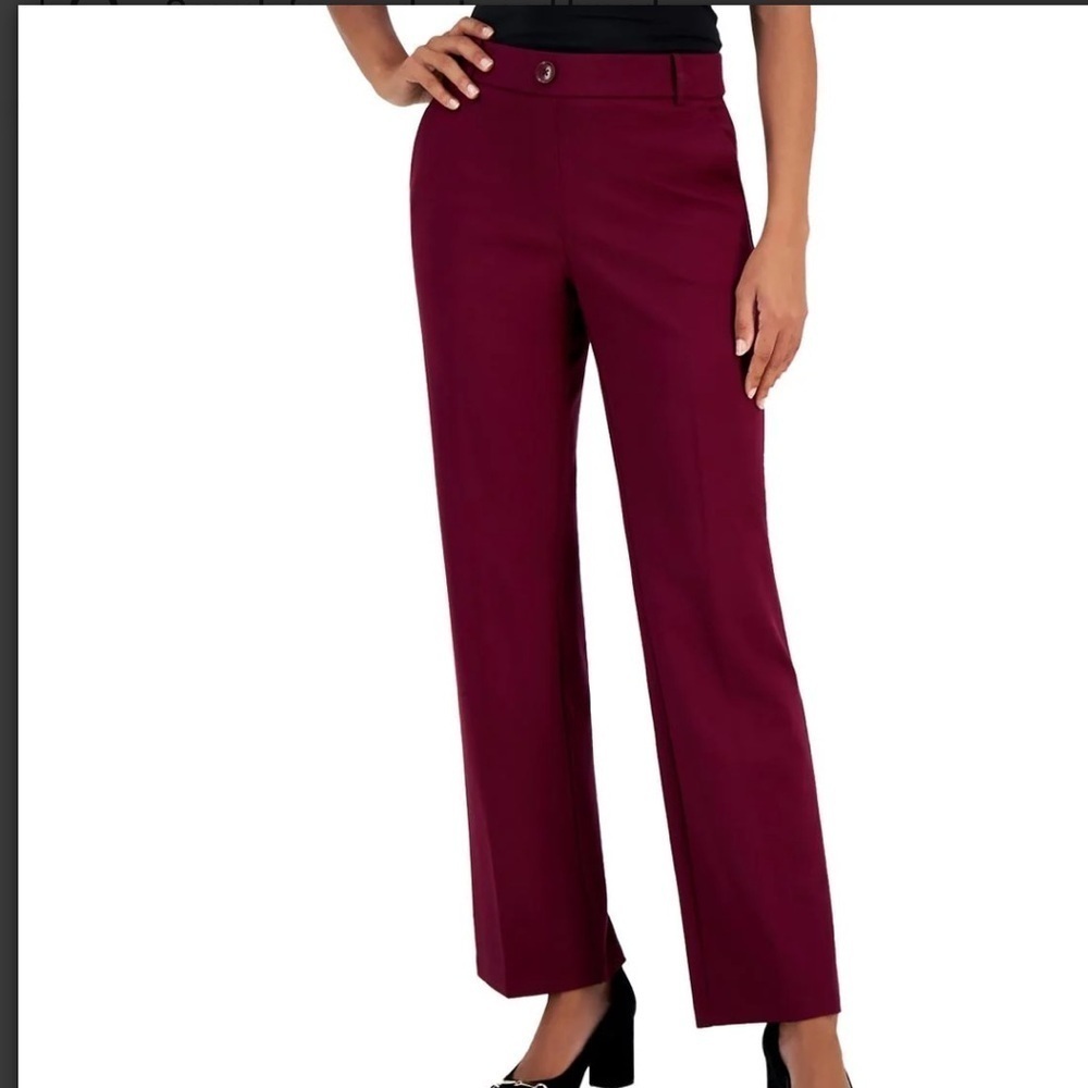 KASPER
PETITES POCKET STRAIGHT LEG PANTS Shiraz